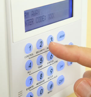 Alarm system control keypad